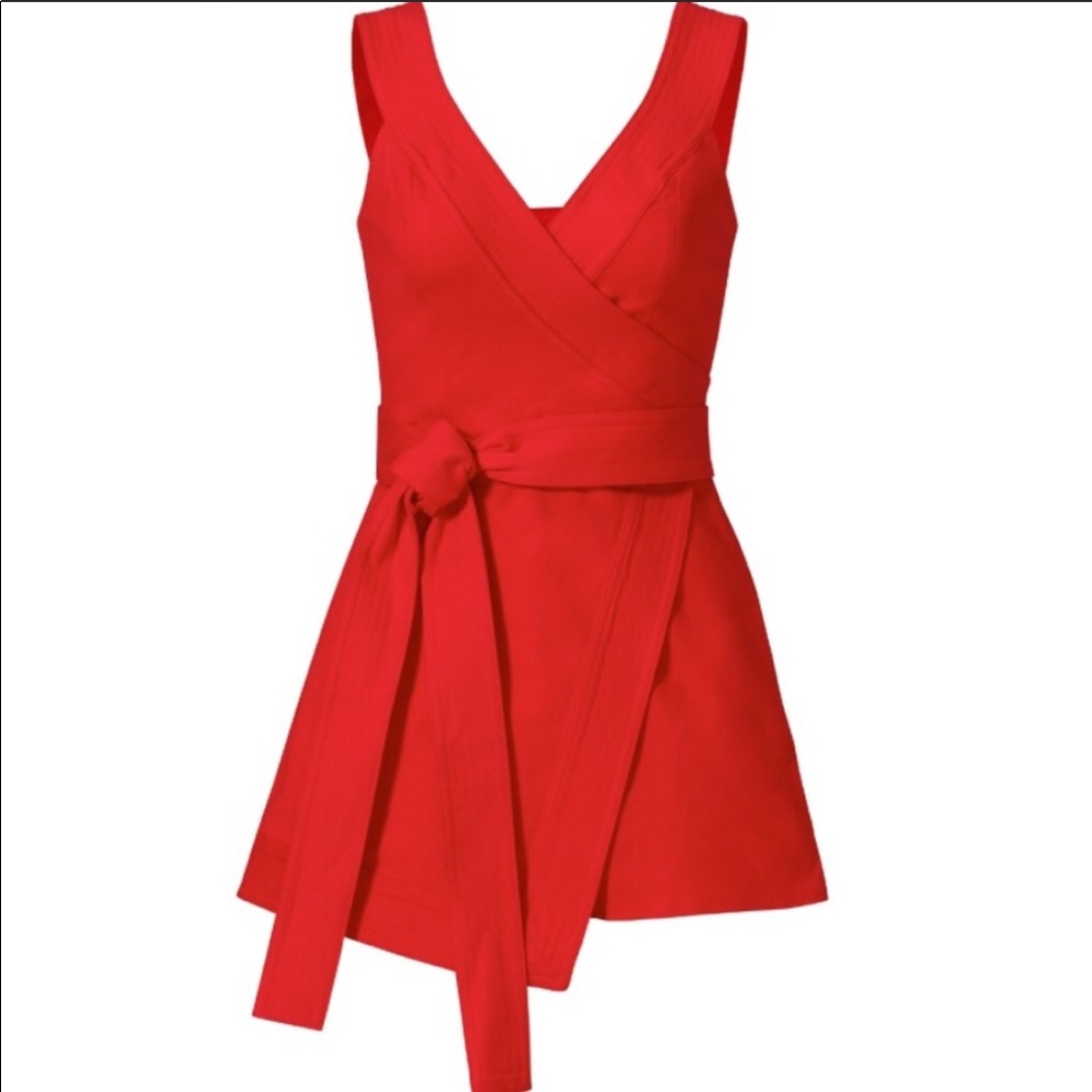 Alexis red romper-XS